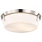Nuvo Rowen 3-Light Flush Mount Brushed Nickel Etched White Glass 60/7760 - alternate 2